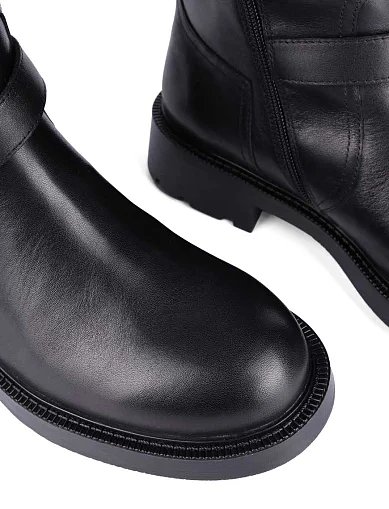 Жіночі чоботи MIRATON шкіряні чорні(JC046-3A) - фото 5 - Miraton