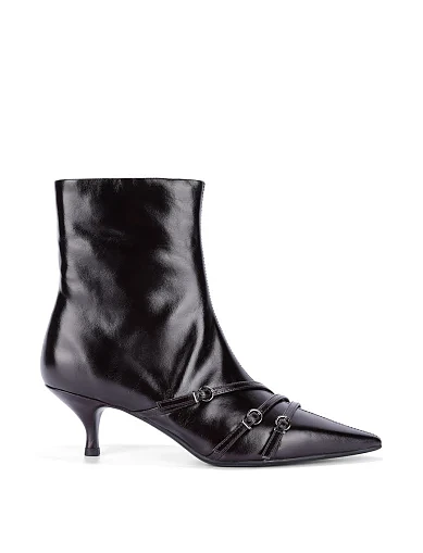 Женские ботинки MIRATON кожаные бордовые - фото 1 - Miraton