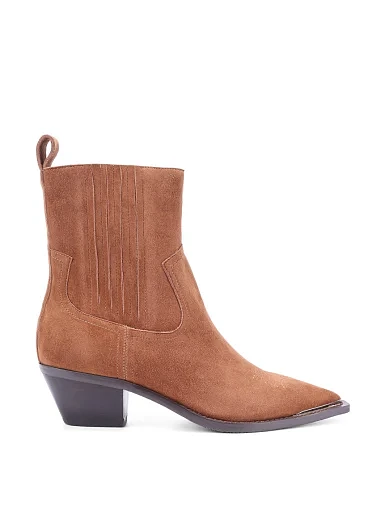 Женские ботинки MIRATON велюровые коричневые - фото 1 - Miraton