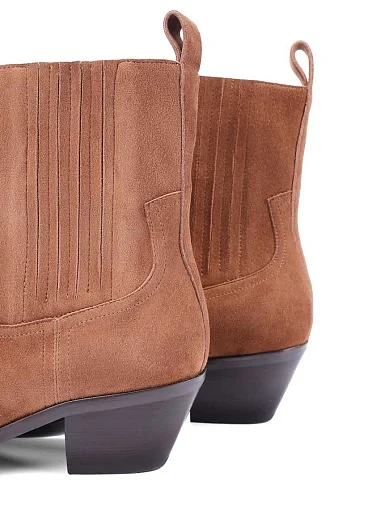 Женские ботинки MIRATON велюровые коричневые - фото 2 - Miraton