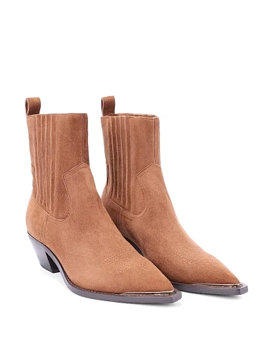 Женские ботинки MIRATON велюровые коричневые - фото 3 - Miraton