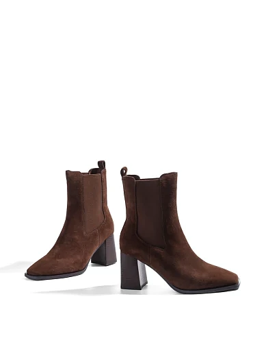 Жіночі черевики MIRATON велюрові коричневі(JR625-10) - фото 2 - Miraton