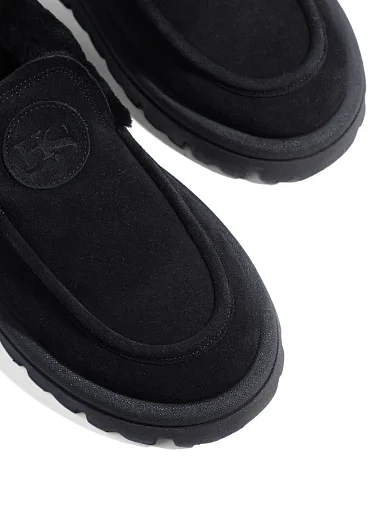 Женские туфли лоферы Helena Soretti замшевые черные - фото 5 - Miraton