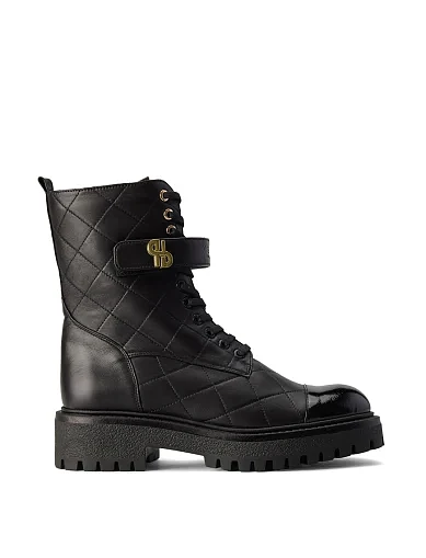 Жіночі черевики шкіряні чорні(HOME FW2637) - фото 1 - Miraton