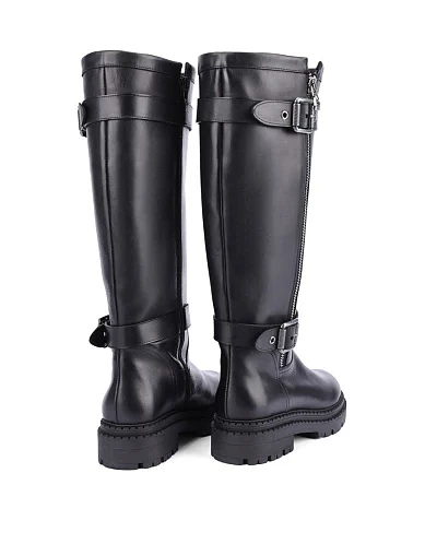 Жіночі чоботи шкіряні чорні(MOBILE FW2670) - фото 4 - Miraton