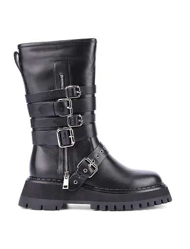 Жіночі черевики MIRATON шкіряні чорні(A25157-1082) - фото 1 - Miraton