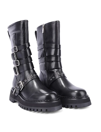 Жіночі черевики MIRATON шкіряні чорні(A25157-1082) - фото 3 - Miraton