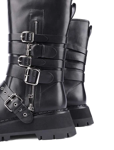 Жіночі черевики MIRATON шкіряні чорні(A25157-1082) - фото 5 - Miraton