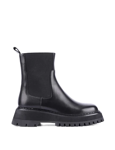 Жіночі черевики челсі MIRATON шкіряні чорні(A25157-681) - фото 1 - Miraton