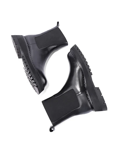 Жіночі черевики челсі MIRATON шкіряні чорні(A25157-681) - фото 2 - Miraton