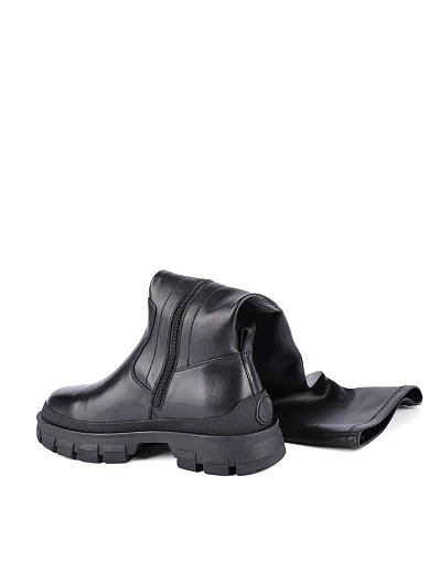 Женские ботфорты MIRATON кожаные черные - фото 2 - Miraton