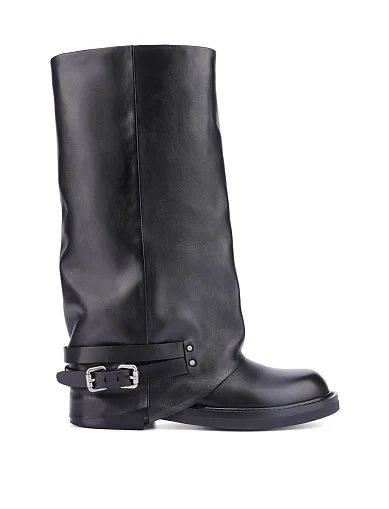 Жіночі чоботи MIRATON шкіряні чорні(U8160-12-N1R) - фото 2 - Miraton