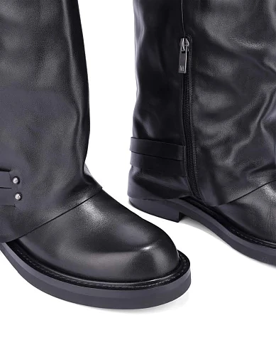 Жіночі чоботи MIRATON шкіряні чорні(U8160-12-N1R) - фото 6 - Miraton