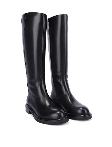 Женские сапоги Attizzare кожаные черные - фото 3 - Miraton
