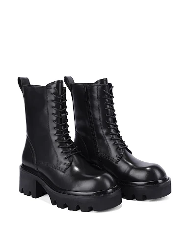 Женские ботинки MIRATON кожаные черные - фото 3 - Miraton