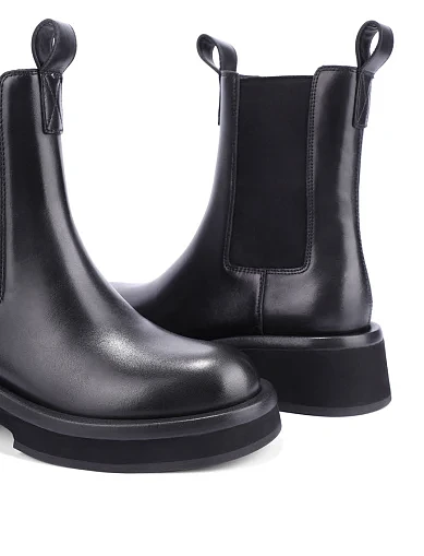 Женские ботинки челси MIRATON кожаные черные - фото 2 - Miraton