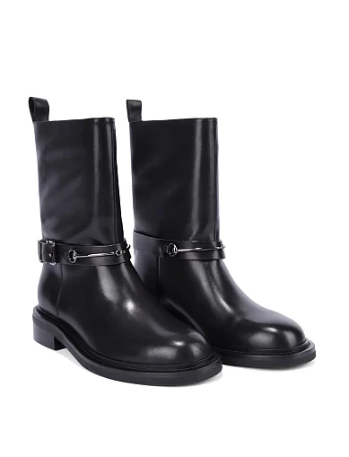 Женские ботинки Attizzare кожаные черные - фото 3 - Miraton