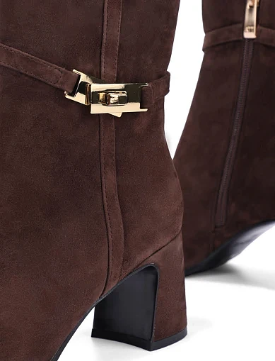 Жіночі черевики Attizzare велюрові коричневі(FT547-609-2) - фото 5 - Miraton