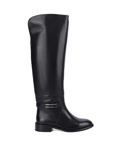 Жіночі ботфорти MIRATON шкіряні чорні(2509H-1919) - фото 1 - Miraton