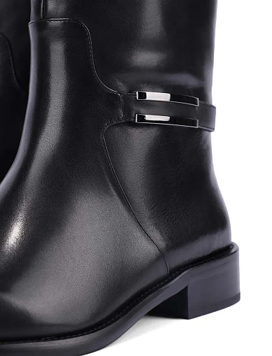 Жіночі ботфорти MIRATON шкіряні чорні(2509H-1919) - фото 2 - Miraton