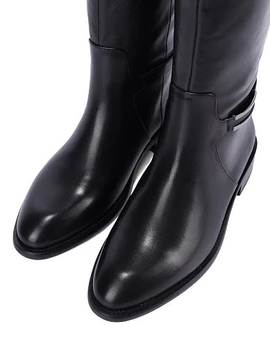 Жіночі ботфорти MIRATON шкіряні чорні(2509H-1919) - фото 5 - Miraton