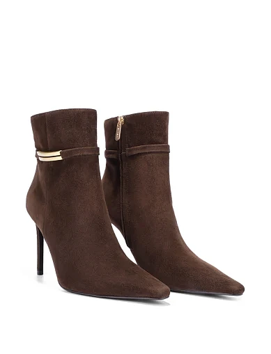 Жіночі черевики MiaMay велюрові коричневі(25125S-T0501) - фото 4 - Miraton