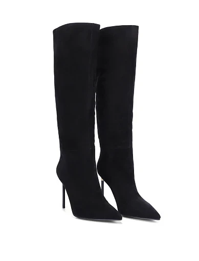 Жіночі чоботи MiaMay велюрові чорні(25139H-1602) - фото 2 - Miraton