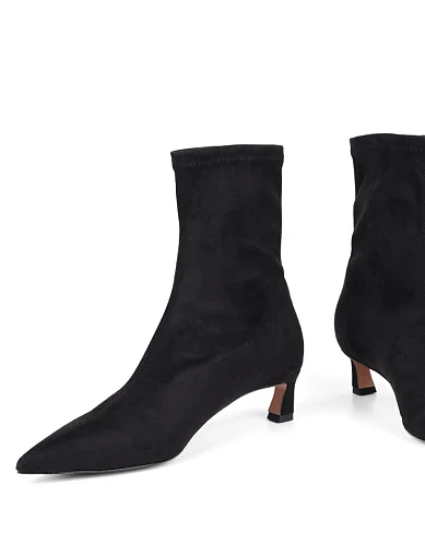 Женские ботинки BIANCA DI велюровые черные - фото 2 - Miraton