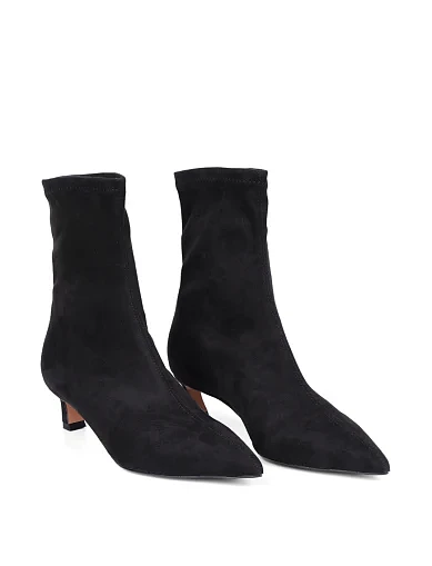 Женские ботинки BIANCA DI велюровые черные - фото 3 - Miraton