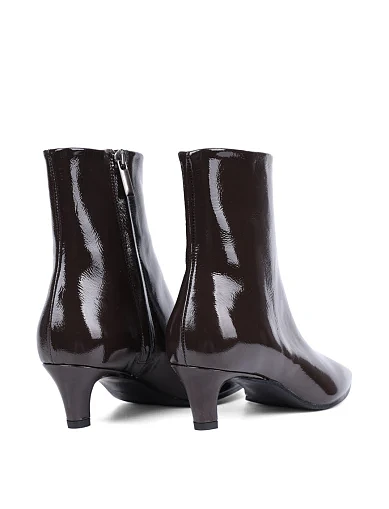 Женские ботинки BIANCA DI лаковые коричневые - фото 4 - Miraton