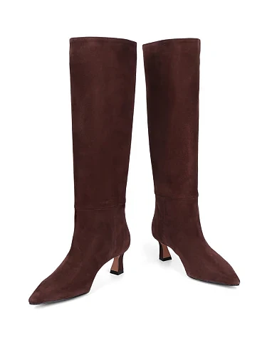 Женские сапоги BIANCA DI замшевые коричневые - фото 2 - Miraton