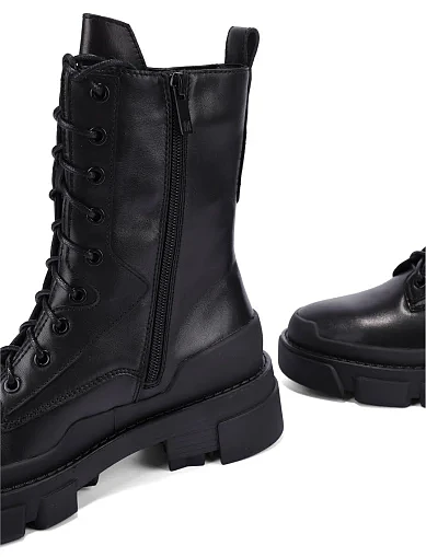 Женские ботинки MIRATON кожаные черные - фото 2 - Miraton