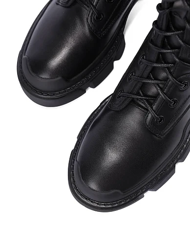 Женские ботинки MIRATON кожаные черные - фото 5 - Miraton