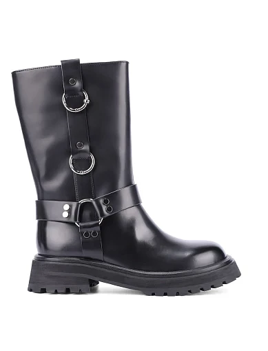 Жіночі черевики MIRATON шкіряні чорні(2520-12) - фото 1 - Miraton