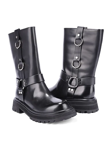 Жіночі черевики MIRATON шкіряні чорні(2520-12) - фото 2 - Miraton