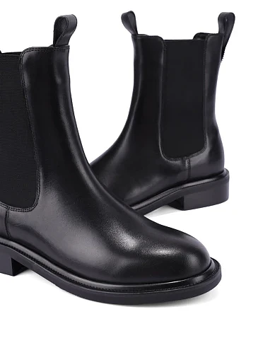 Женские ботинки челси MIRATON кожаные черные - фото 2 - Miraton