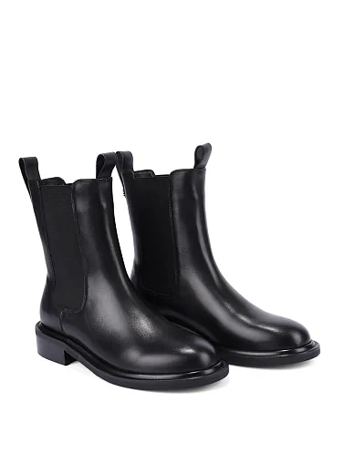 Женские ботинки челси MIRATON кожаные черные - фото 3 - Miraton