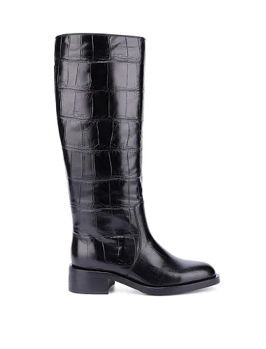 Женские сапоги Attizzare кожаные черные - фото 1 - Miraton