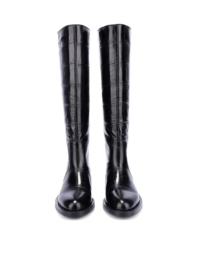 Женские сапоги Attizzare кожаные черные - фото 2 - Miraton