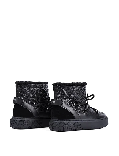 Женские ботинки Pinko кожаные черные - фото 4 - Miraton