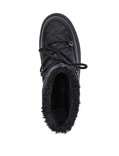 Женские ботинки Pinko кожаные черные - фото 6 - Miraton