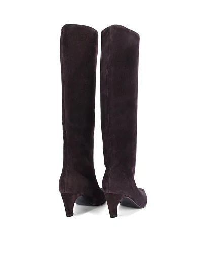 Женские сапоги MIRATON велюровые коричневые - фото 5 - Miraton