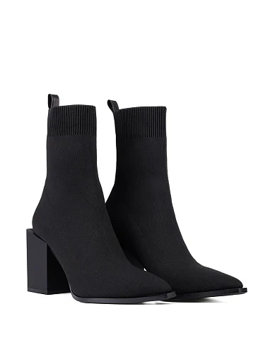 Женские ботинки MIRATON тканевые черные - фото 3 - Miraton