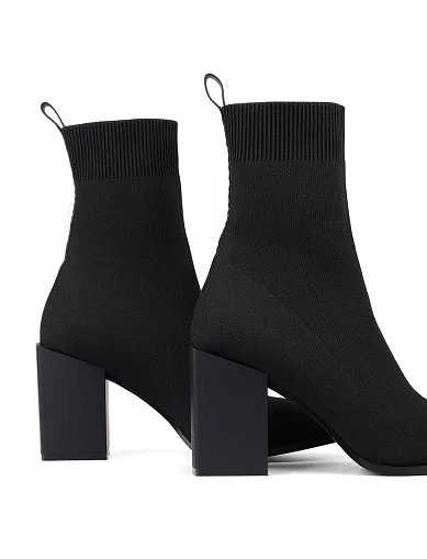 Женские ботинки MIRATON тканевые черные - фото 6 - Miraton