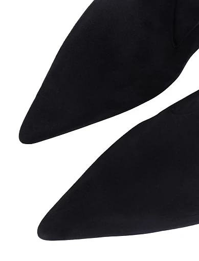 Женские ботфорты велюровые черные - фото 5 - Miraton