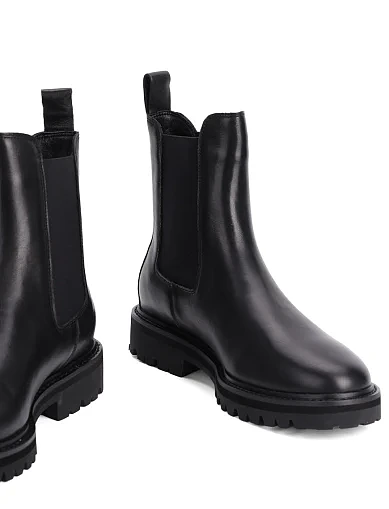 Жіночі черевики челсі MIRATON шкіряні чорні(DS51-1) - фото 2 - Miraton