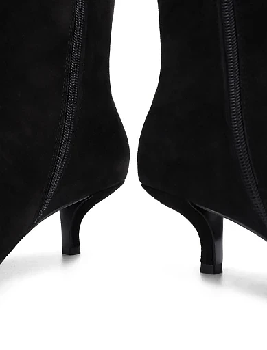 Женские ботинки MIRATON велюровые черные - фото 2 - Miraton