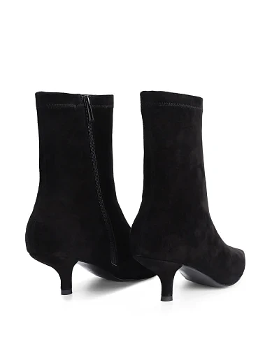 Женские ботинки MIRATON велюровые черные - фото 4 - Miraton