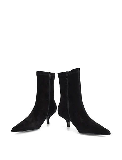 Женские ботинки MIRATON велюровые черные - фото 5 - Miraton