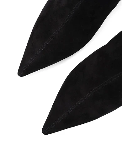 Женские ботинки MIRATON велюровые черные - фото 6 - Miraton